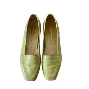 Enzo Angiolini Leather Lime Green Loafers